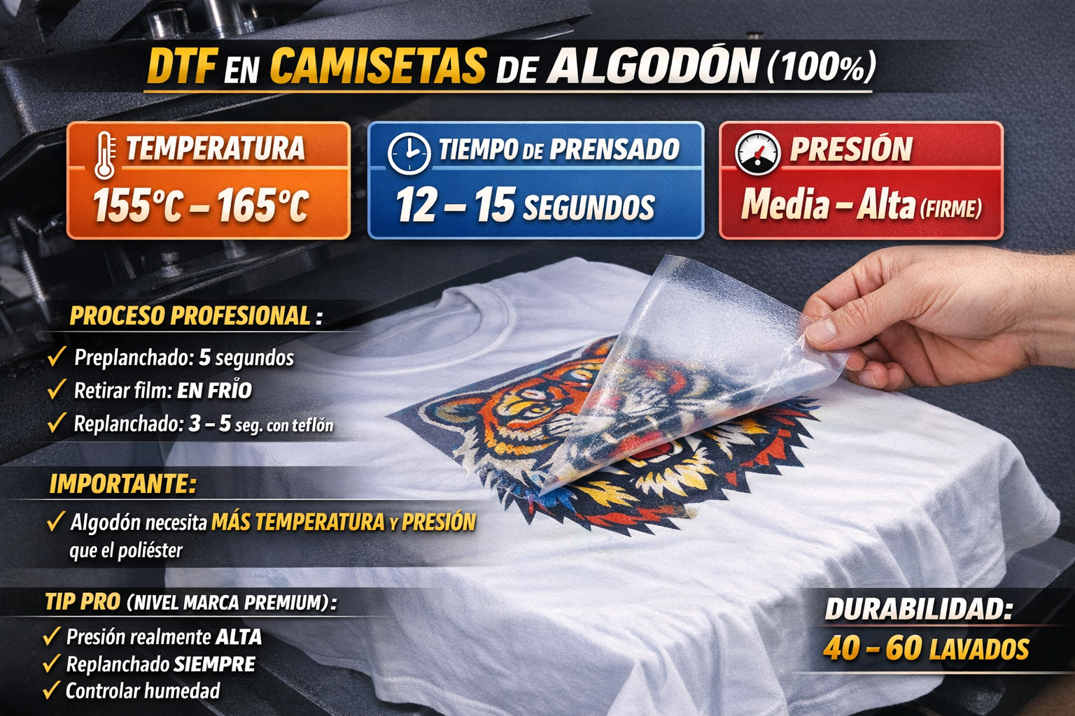 DTF EN CAMISETAS DE ALGODÓN (100%%)